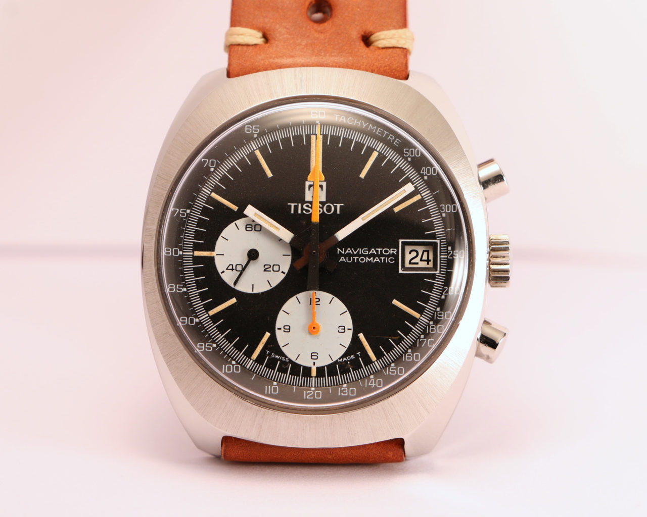 Tissot Navigator chronographe automatique boîtier impeccable Brussels Vintage Watches