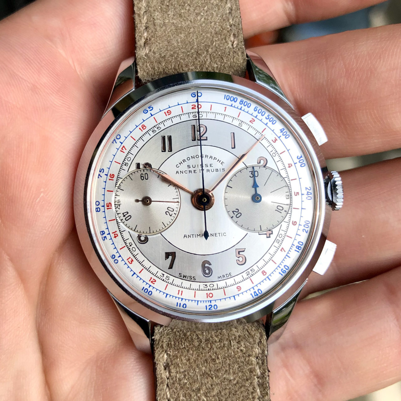 Chronomètre Vintage Jules Racine Sécurité - Fabriqué En Suisse - Rare - Bon État